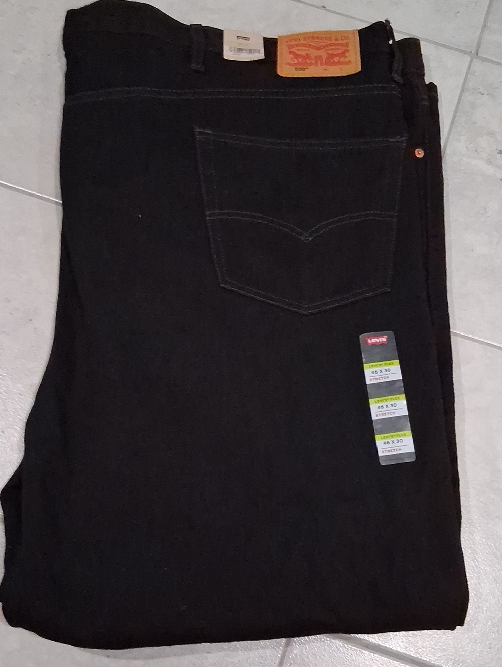 Levi's 550 Relaxed Fit Jeans Size-56x30 Black NWT